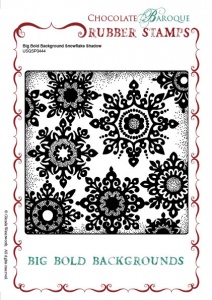 Big Bold Background Snowflake Shadow Single Rubber stamp
